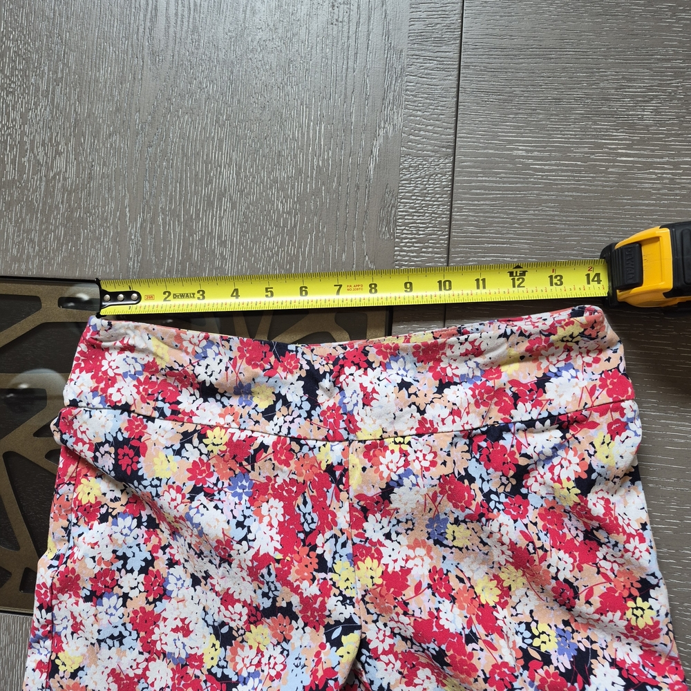 Zac & Rachel Floral Capri Leggings - Pink Multi & Black Multi Lot Of 2 - Picture 7 of 9
